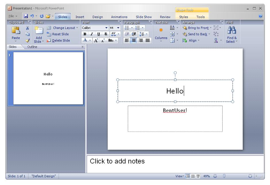 Add Slide - PowerPoint 12