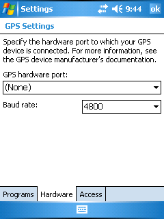 GPS Settings