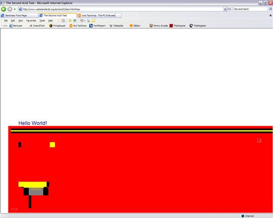 IE7’s painfully rendition of the Acid Test 2