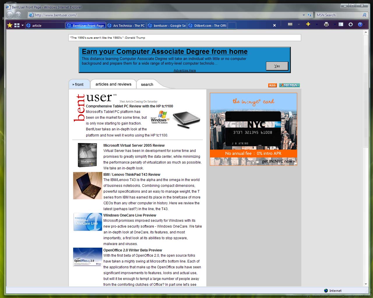 IE7 on Vista: Less features more ugly
