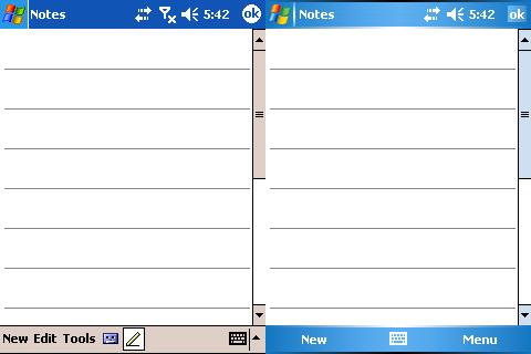 Windows Mobile 2003 SE Side By Side With Windows Mobile 5.0